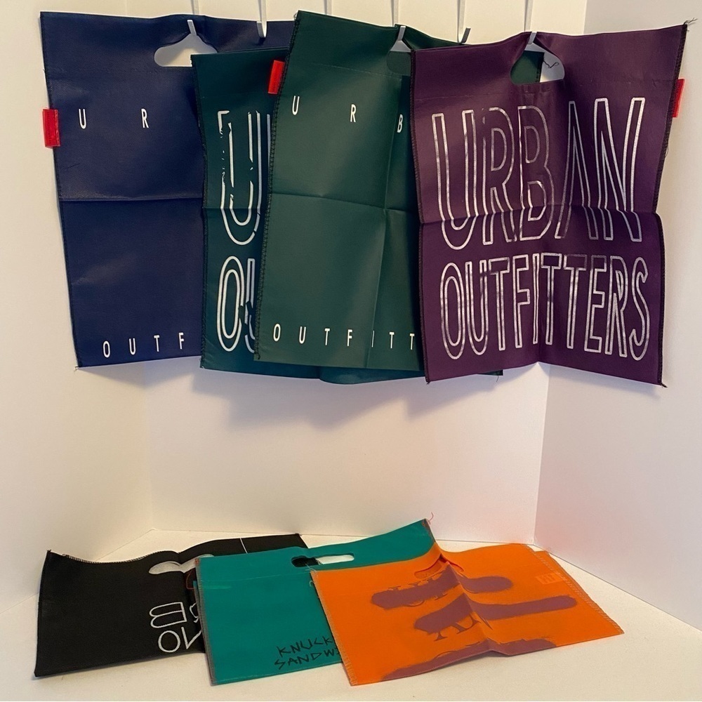 Urban Outfitters Reusable Shopping Bags Assorted Colors set of 7